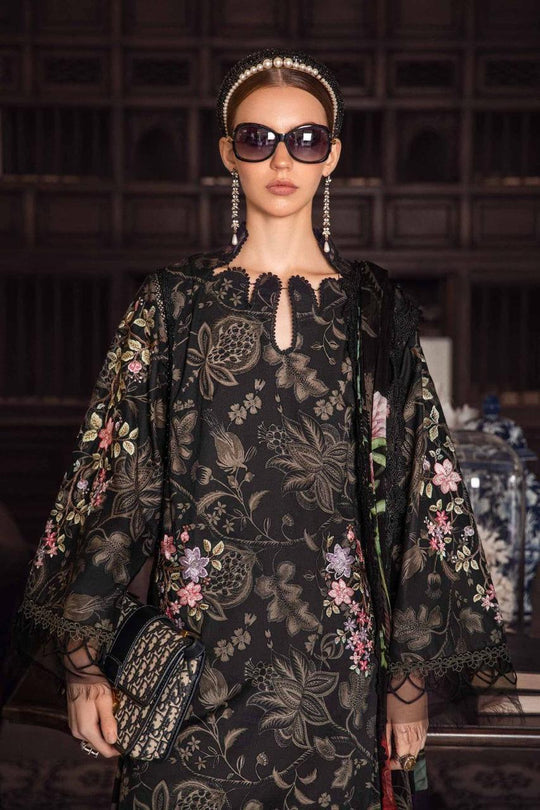 MARIA B - 3PC LAWN SHIRT WITH PRINTED DUPATTA AND TROUSER-775