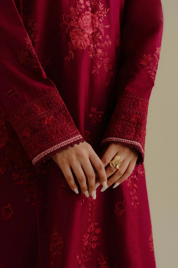 Lawn-3PC Embroidered Shirt with Digital Printed Jacquard Dupatta-1401