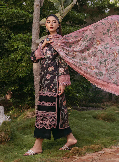 3PC Lawn Printed Shirt With Digital Printed Dupatta-1619