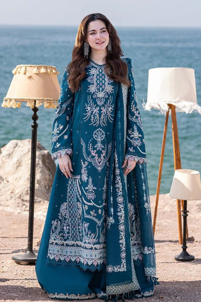 Lawn-3PC Embroidered Shirt with Organza Embroidered Dupatta-1413