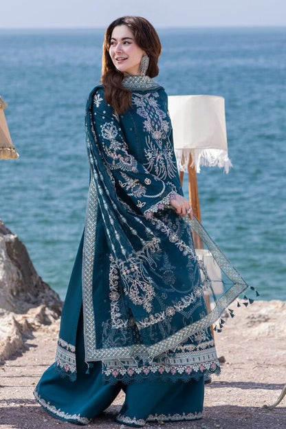 Lawn-3PC Embroidered Shirt with Organza Embroidered Dupatta-1413