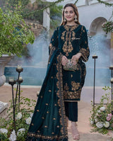 VELVET 3PC EMBROIDERED WITH VELVET EMBROIDERED DUPATTA-950