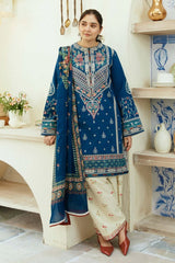 Dhanak 3pc Embroidered Shirt With Digital Printed Shawl-668