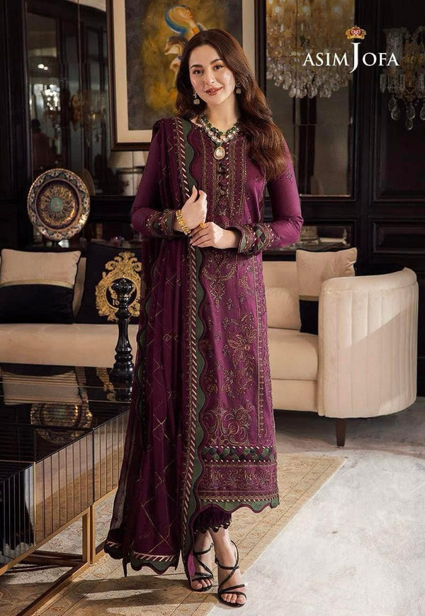 Dhanak 3PC Embroidered With Chiffon Embroidered Dupatta-673