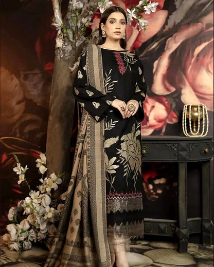 Lawn 3PC Embroidered With Digital Printed Dupatta-1014