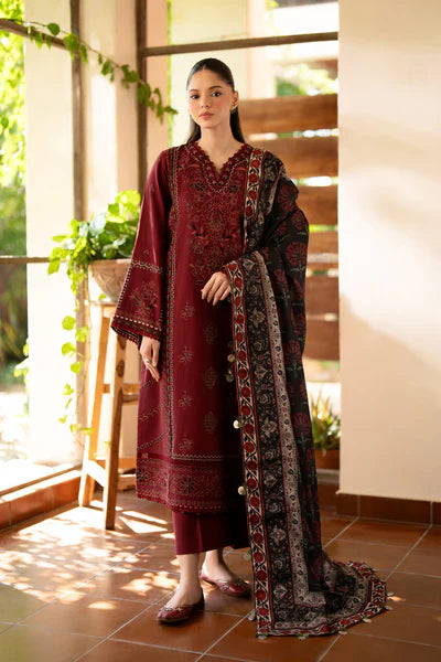 Lawn-3PC Embroidered With Digital Printed Dupatta-1010