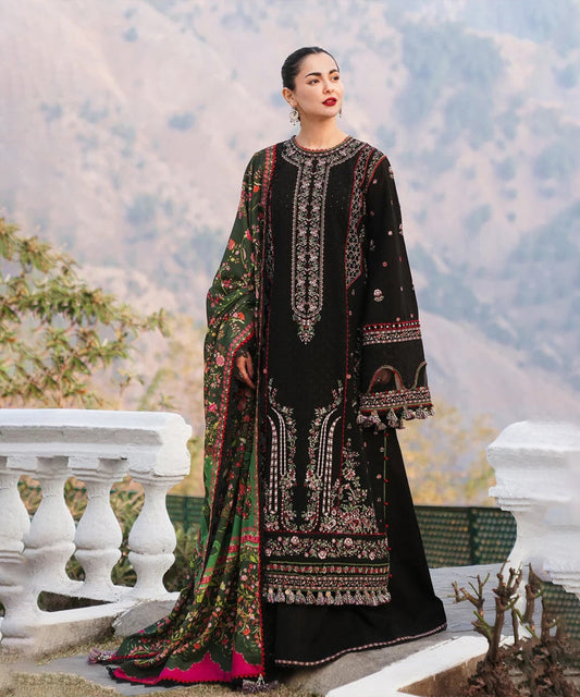 Lawn-3PC Embroidered with Digital Printed Dupatta-1073