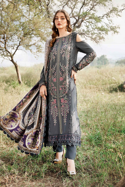 Lawn-3PC Embroidered with Digital Printed Dupatta-1075
