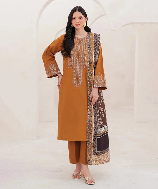 Embroidered Shirt with Digital Printed Dupatta-1203