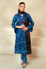 KHADDAR 3PC WITH KHADDAR PRINTED SHIRT & TROUSER-909