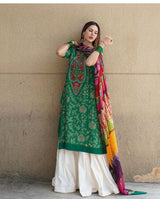 3PC Embroidered With Digital Printed Wool Shawl-216