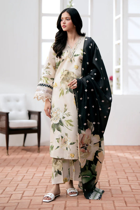 3PC Lawn Printed Shirt With Voile Printed Dupatta-785