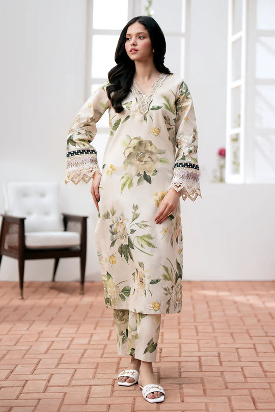3PC Lawn Printed Shirt With Voile Printed Dupatta-785