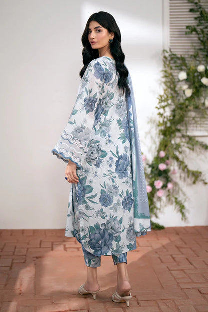 3PC Lawn Printed Shirt With Voile Printed Dupatta-789