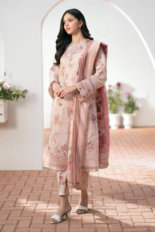 3PC Lawn Printed Shirt With Voile Printed Dupatta-790