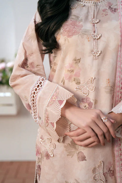 3PC Lawn Printed Shirt With Voile Printed Dupatta-790