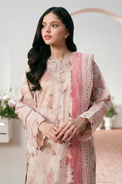3PC Lawn Printed Shirt With Voile Printed Dupatta-790