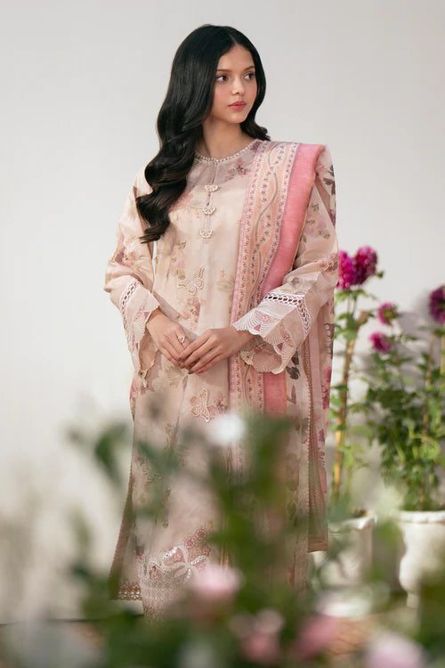 3PC Lawn Printed Shirt With Voile Printed Dupatta-790