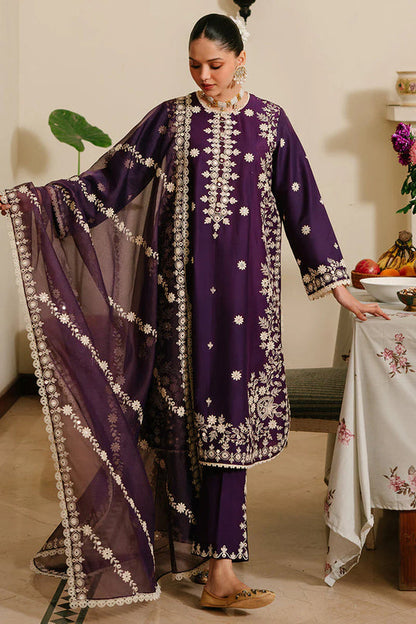 3PC Lawn Embroidered With Organza Embroidered Dupatta-468