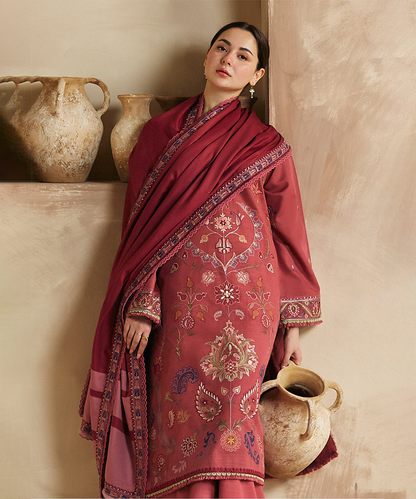 Lawn-3PC Embroidered With Digital Printed Dupatta-1164