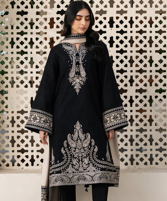 Lawn-3PC Embroidered With Organza Embroidered Dupatta-1071