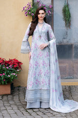 3PC Embroidered With Chiffon Embroidered Dupatta-457