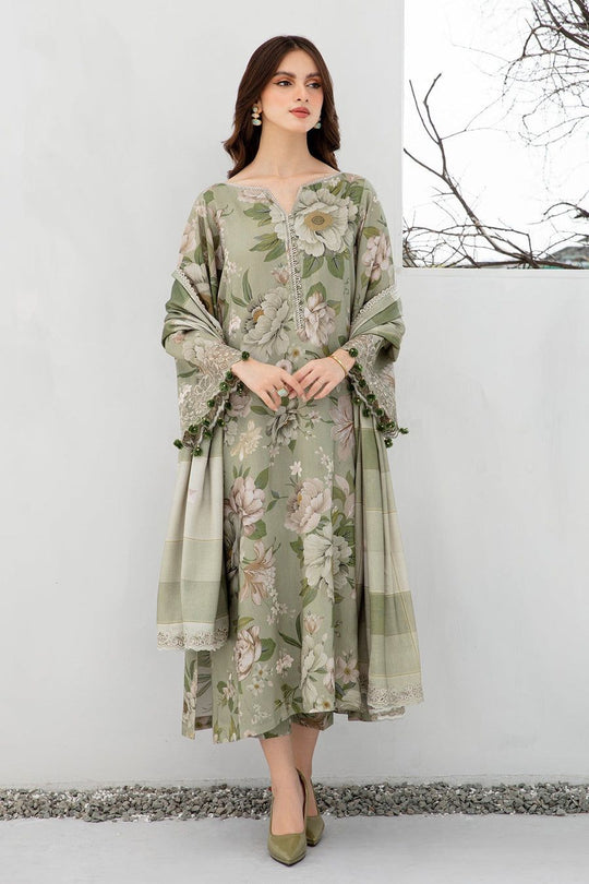 3PC LAWN SHIRT WITH  PRINTED DUPATTA AND TROUSER-763