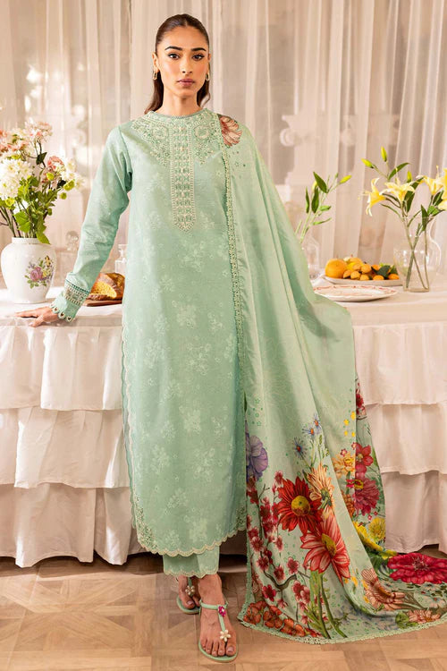 Dhanak 3PC Embroidered With Digital Printed Dupatta-121