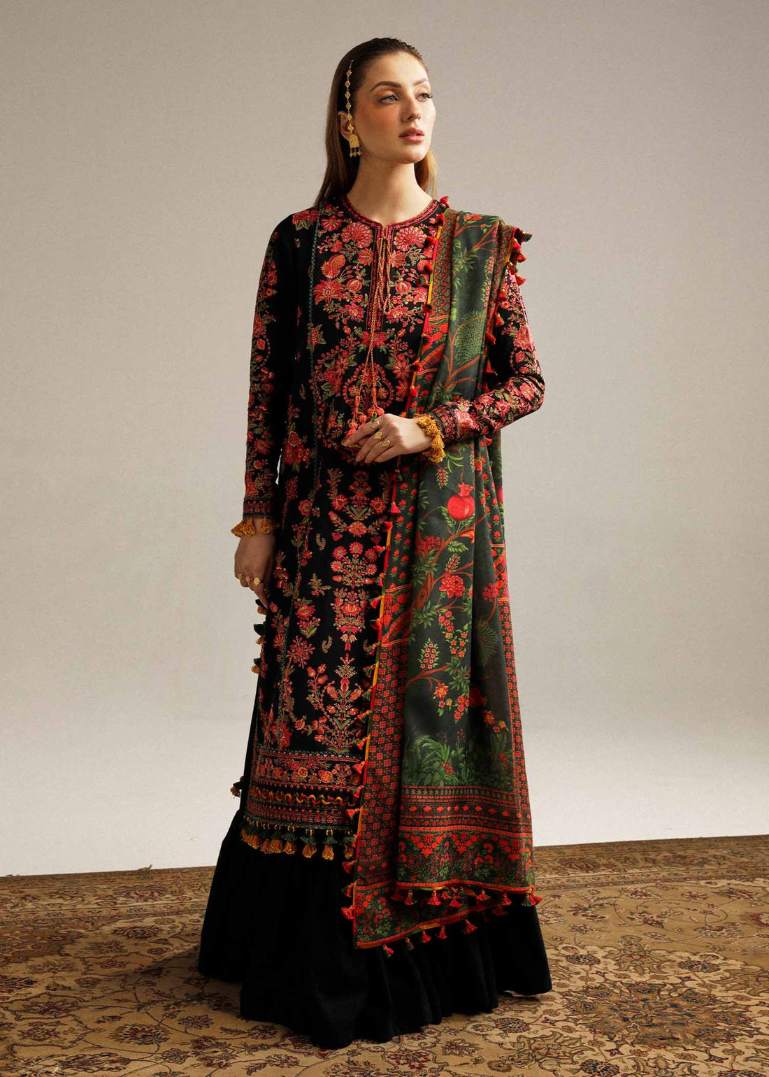 Lawn 3PC Embroidered With Digital Printed Dupatta-1161