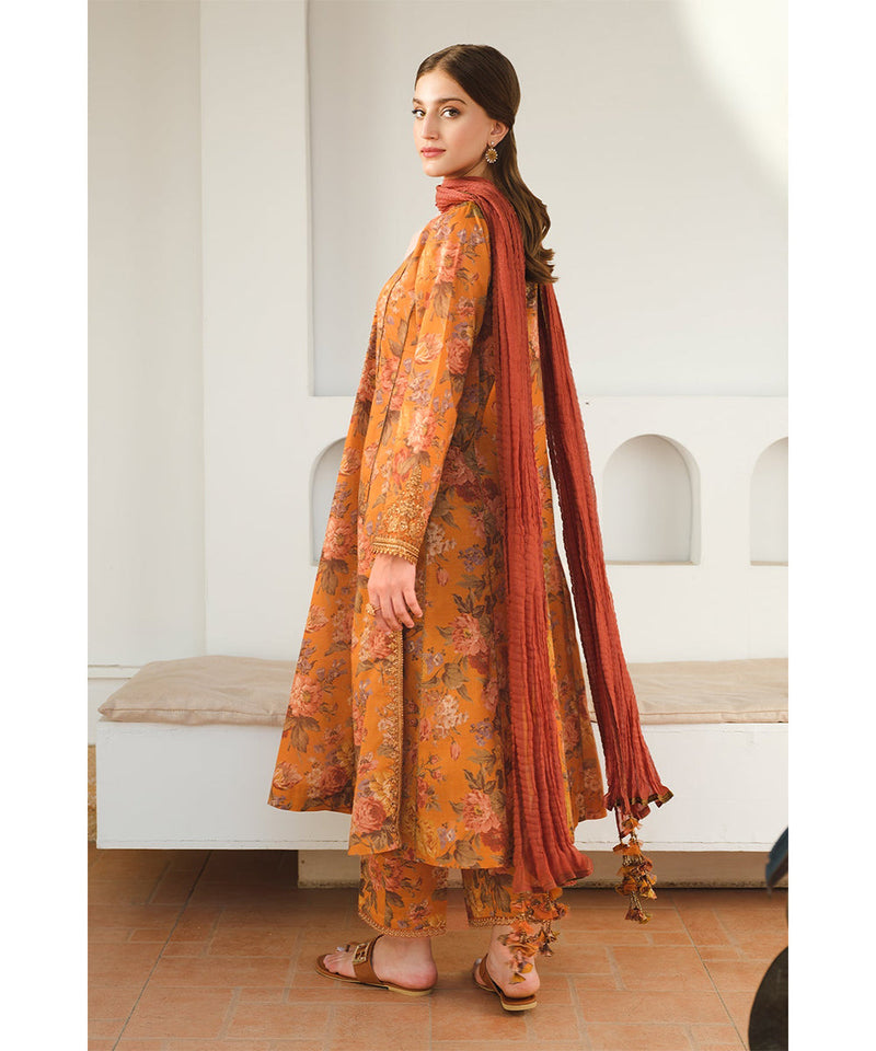 KHADDAR 3PC WITH KHADDAR PRINTED SHIRT & TROUSER-908