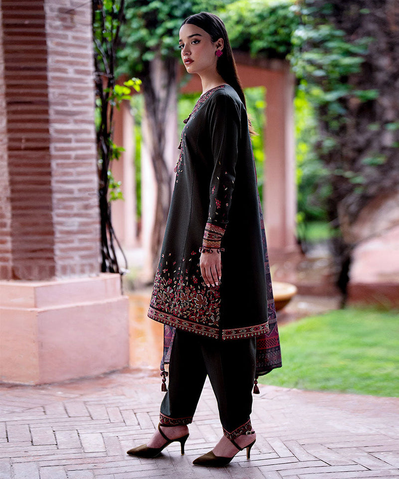 3PC Dhanak Embroidered Shirt With Printed Dupatta-678