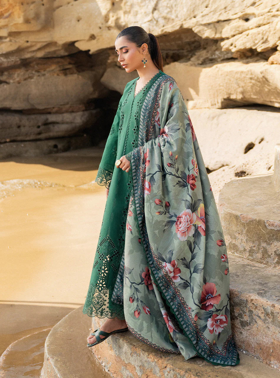 Luxury Lawn Chikankri Embroidered With Printed Dupatta-453