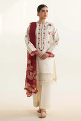 3PC Lawn Embroidered Shirt With Printed Dupatta-494