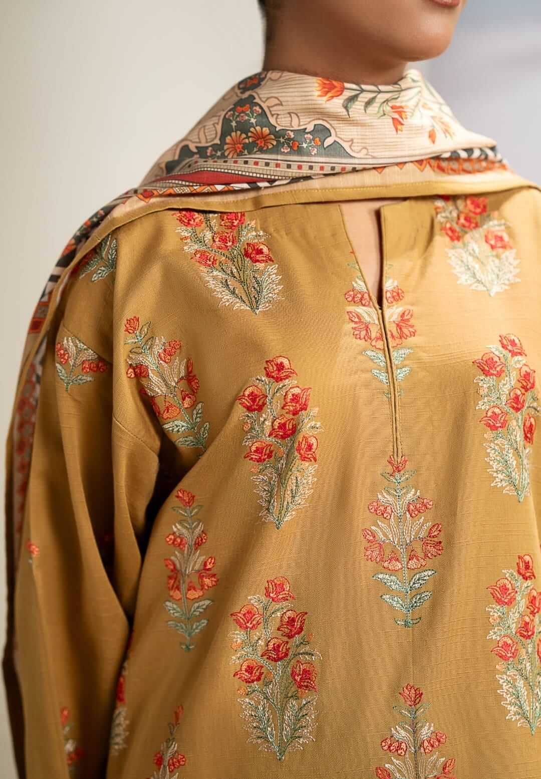 LAWN 3PC EMBROIDERED WITH DIGITAL PRINTED DUPATTA-1188