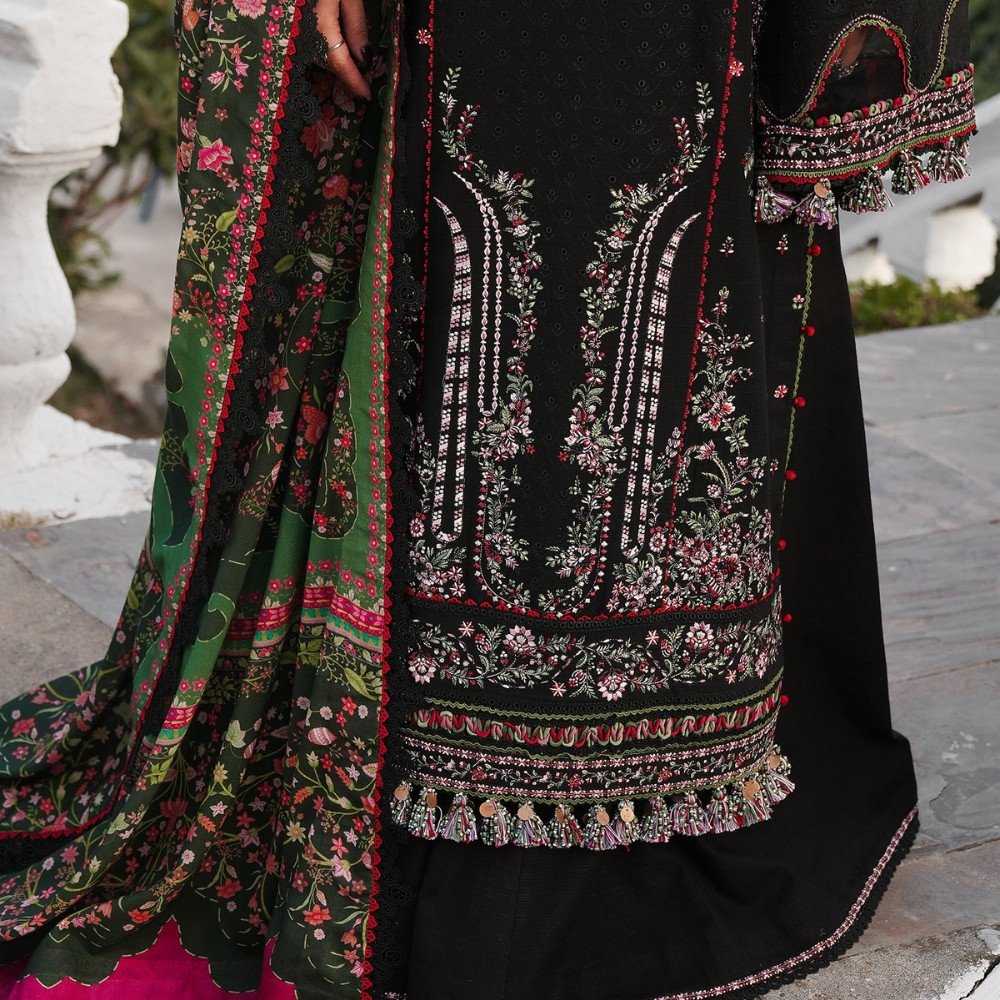 Lawn-3PC Embroidered with Digital Printed Dupatta-1073