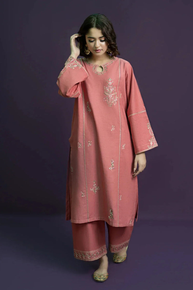 Dhanak 2PC Embroidered With Embroidered Trouser-299