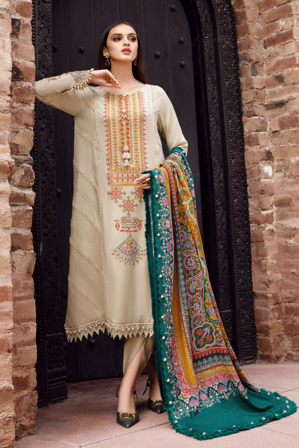 3PC LAWN EMBROIDERED SHIRT WITH PRINTED  BAMBER CHIFFON DUPATTA AND TROUSER - 706