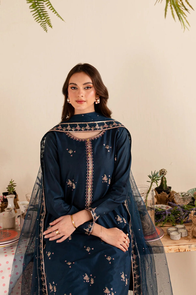 Dhanak 3PC Embroidered With Dhanak Embroidered Dupatta-253