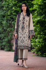 Dhanak Embroidered Shirt With Printed Dupatta-210