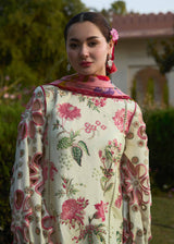 Luxury Dhanak 3PC Embroidered With Digital Printed Wool Shawl-211