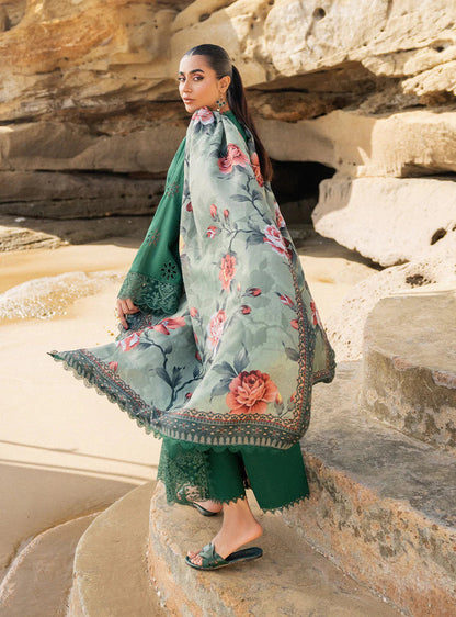 Luxury Lawn Chikankri Embroidered With Printed Dupatta-453