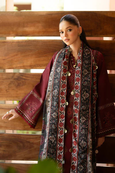 Lawn-3PC Embroidered With Digital Printed Dupatta-1010