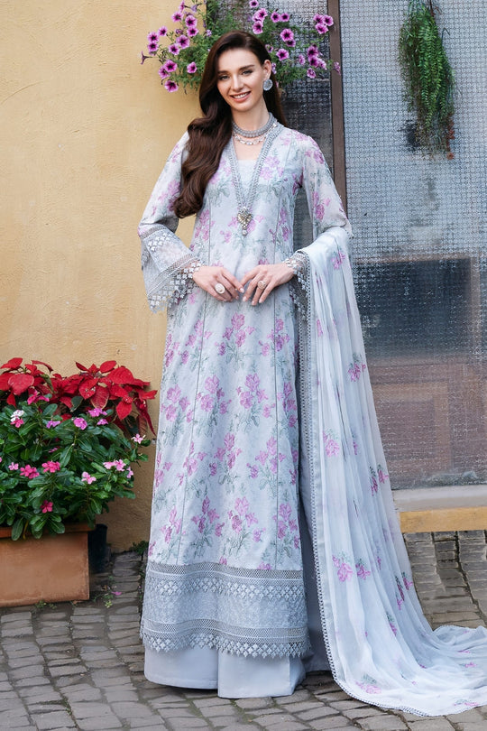 3PC Embroidered With Chiffon Embroidered Dupatta-457