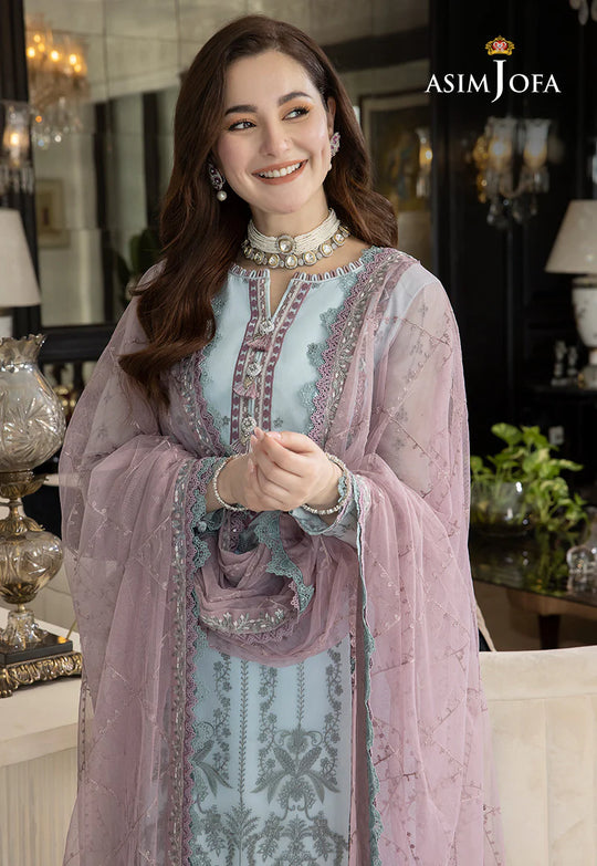 3PC Lawn Embroidered With Chiffon Embroidered Dupatta-435