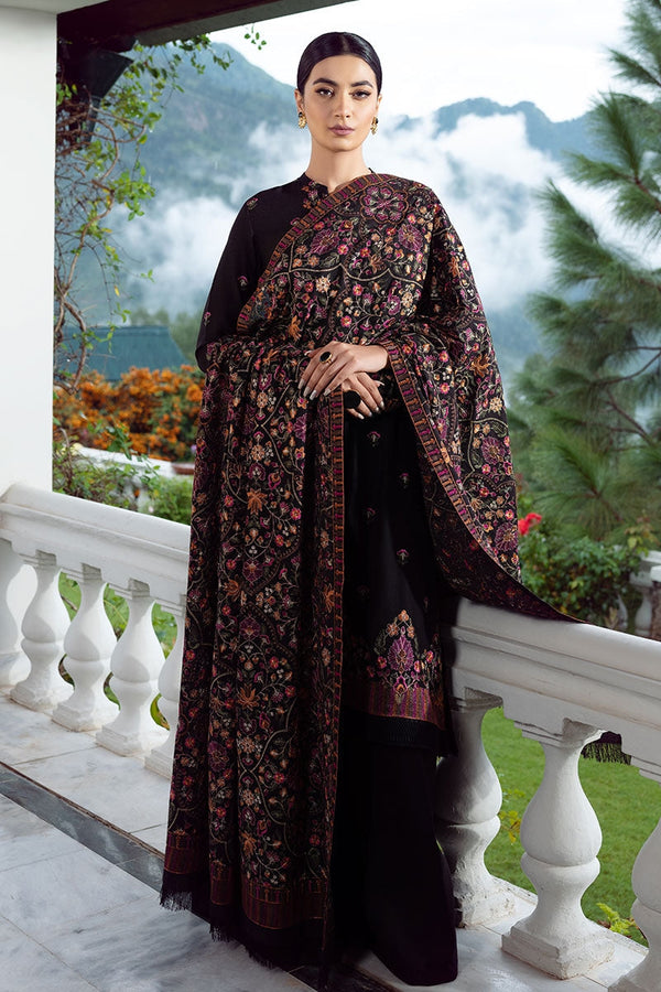 Dhanak 3PC Embroidered With Dhanak Shawl Embroidered-125