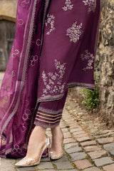 Dhanak 3PC Embroidered With Organza Embroidered Dupatta-119