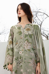 3PC LAWN SHIRT WITH  PRINTED DUPATTA AND TROUSER-763