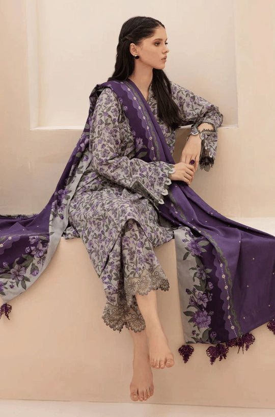 3PC LAWN SHIRT WITH  PRINTED DUPATTA AND TROUSER-768