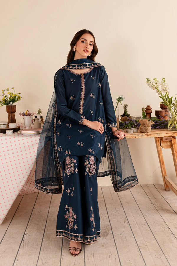 Dhanak 3PC Embroidered With Dhanak Embroidered Dupatta-253