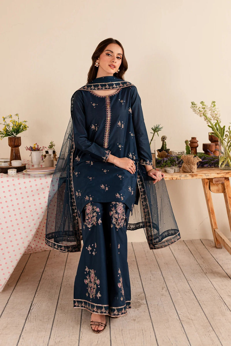 Dhanak 3PC Embroidered With Dhanak Embroidered Dupatta-253